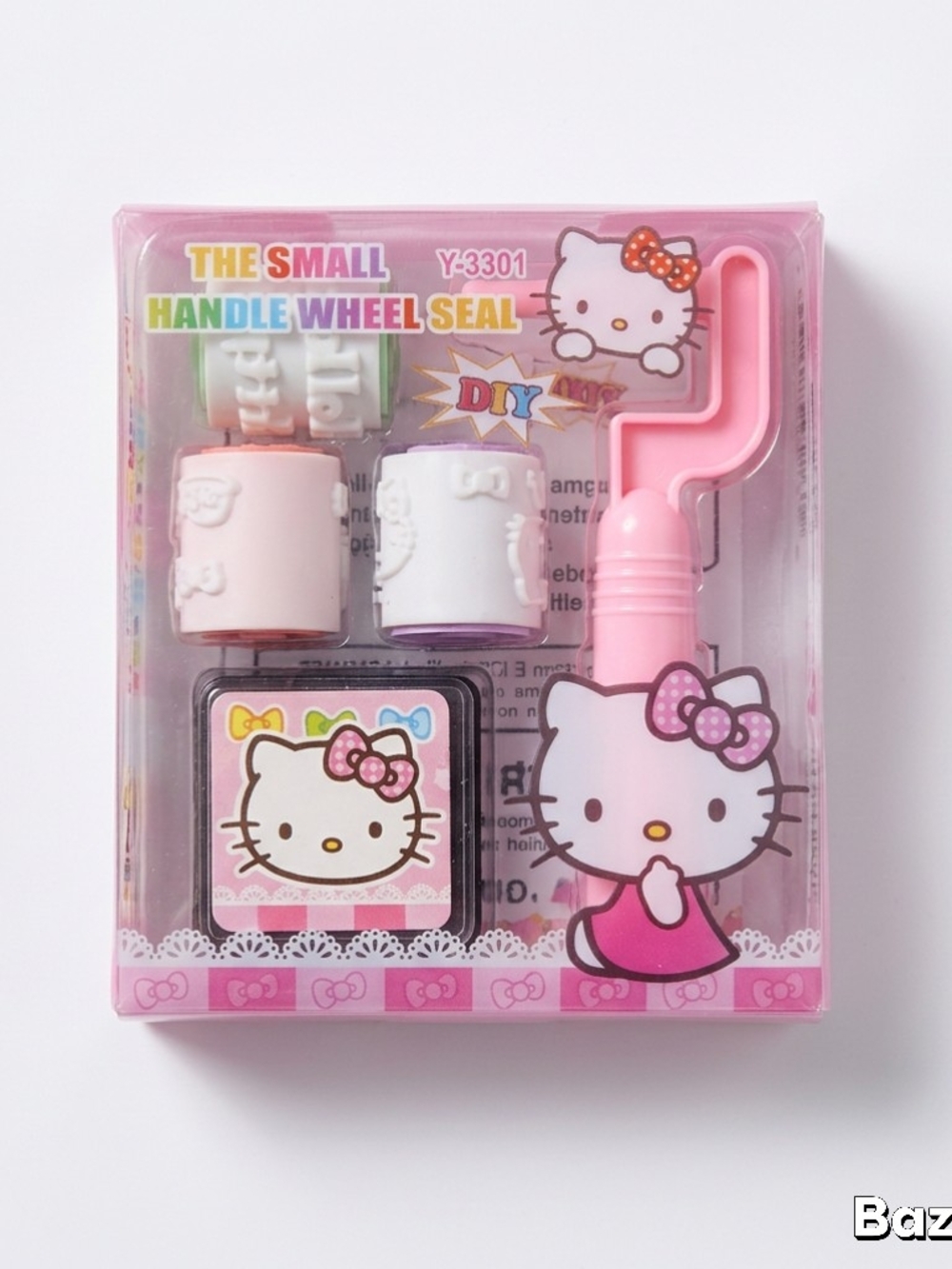 Hello Kitty Pink and White Roller Stamp Craft Set